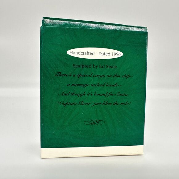 Hallmark Keepsake Message For Santa 1996 Bear Bottle Miniature Ornament - Picture 3 of 7
